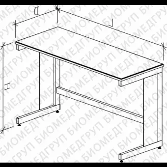 Стол лабораторный высокий, 1200х750х900, столешница Durcon бортиком