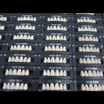 Зубы акриловые 2х слойные Kaili гарнитур 28 зубов, HUGE DENTAL T2B1