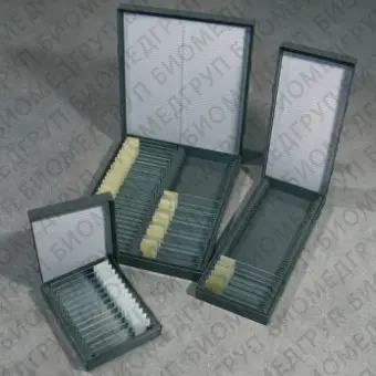 Планшет для хранения и архивирования препаратов на предметных стеклах, на 100 стекол, черный, ПС, 26 шт/уп, Nuova Aptaca, 13073