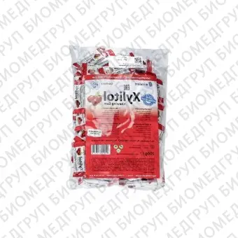 Жевательная резинка с ксилитом Xylitol Chewing Gum 100 х 2 шт, Cranberry Клюква