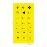 Комплект тактильных наклеек для лифта №6 Желтый